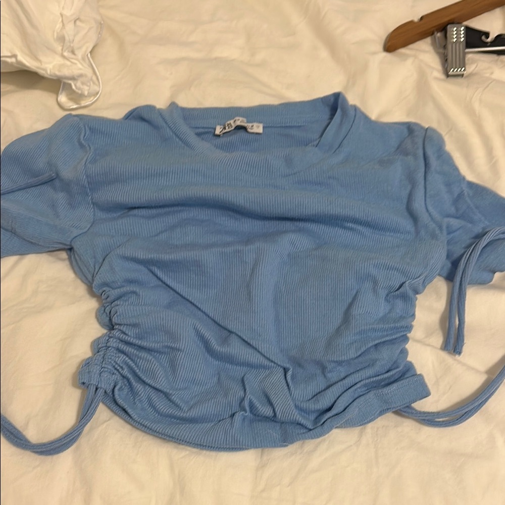 Zara Light Blue Short Sleeve Tee